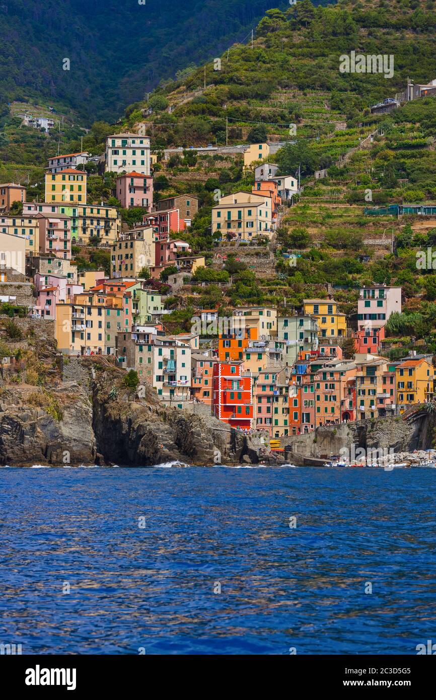 Riomaggiore in Cinque Terre - Italy Stock Photo