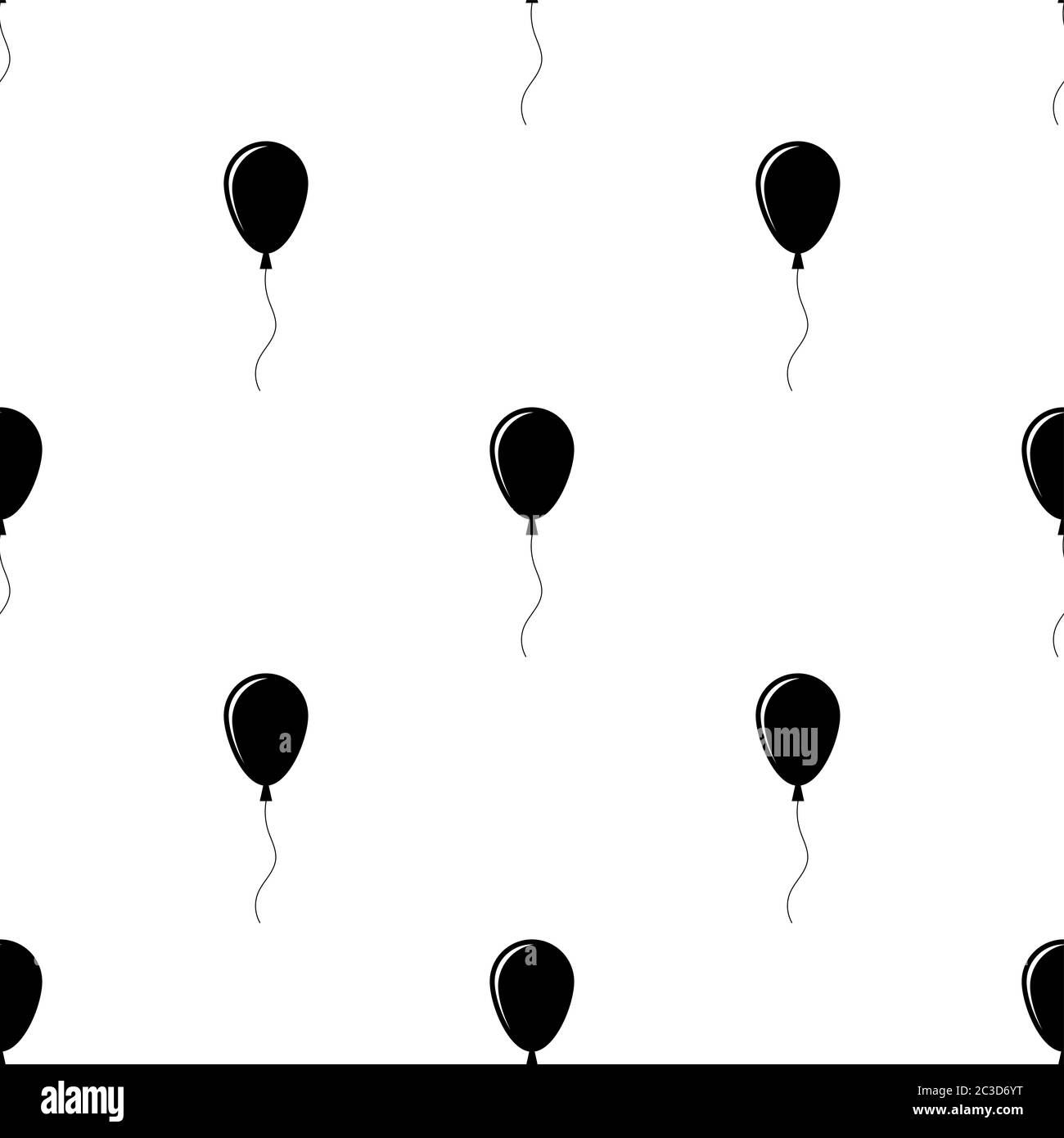 Single Balloon Pattern Balloon Design Seamless Pattern Vector Art Illustration Stock Vector ...