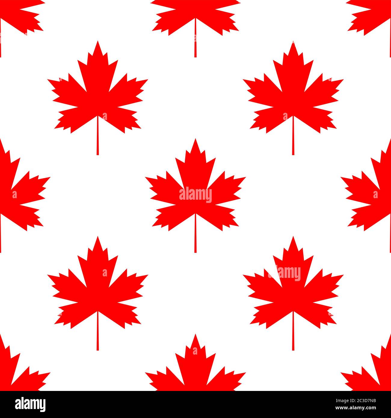 Maple Leaf Icon Seamless Pattern Vector Art Illustration Stock Vector ...