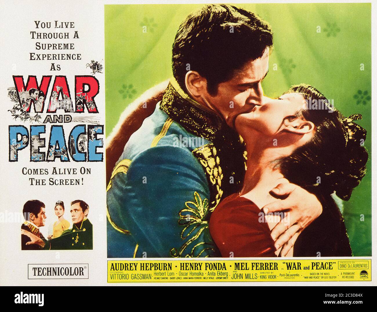 War and Peace - Vintage Movie Poster Stock Photo