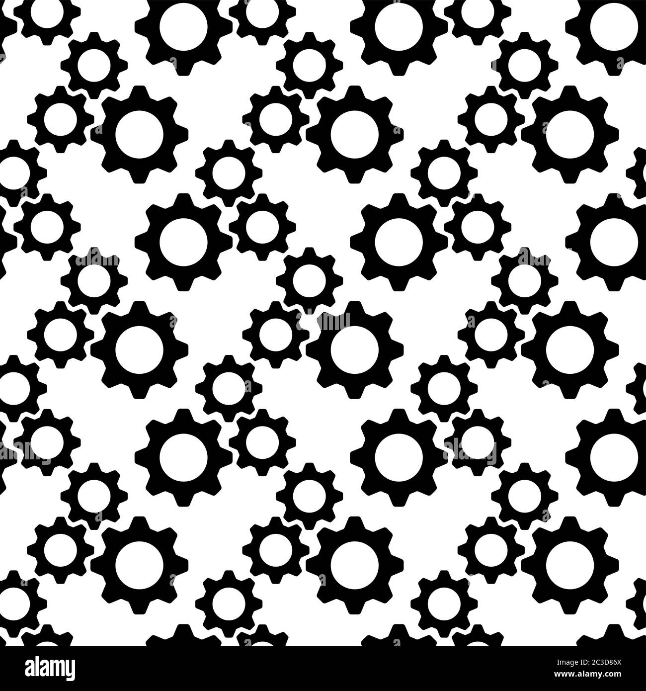 Setting Icon Seamless Pattern, Gear, User Preference Setting Vector Art ...
