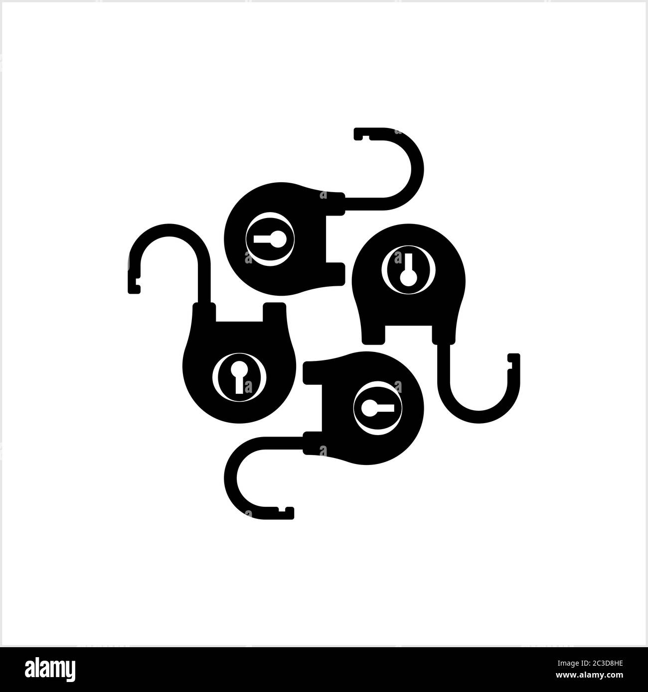 Lock Icon, Security Lock Vector Art Illustration Stock Vector Image ...