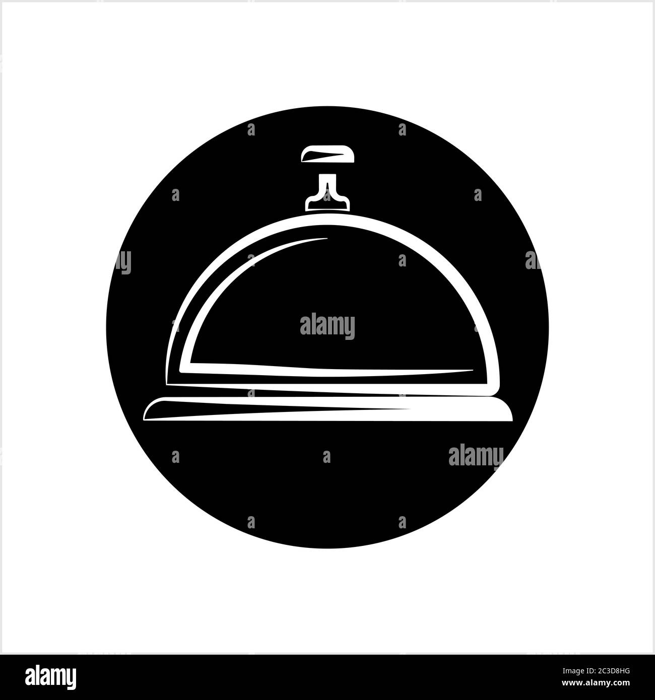 Hotel Bell Icon, Reception Bell Vector Art Illustration Stock Vector ...