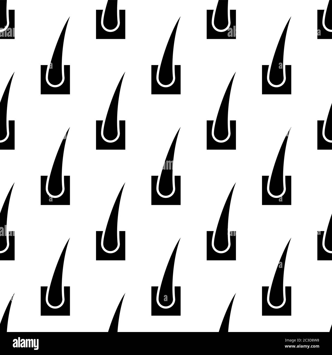 Hair Follicle Icon Seamless Pattern Vector Art Illustration Stock