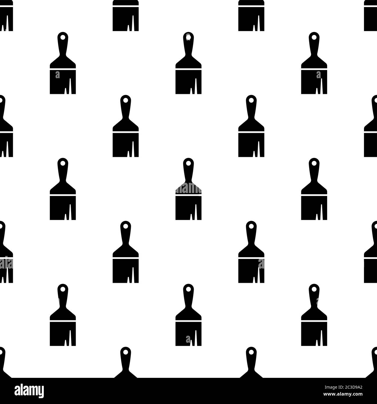 Paint Brush Icon Seamless Pattern Vector Art Illustration Stock Vector ...