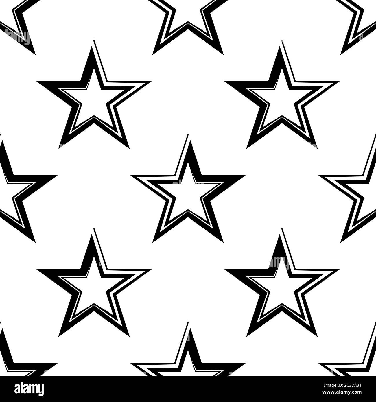 Star Shape Icon Seamless Pattern Vector Art Illustration Stock Vector ...
