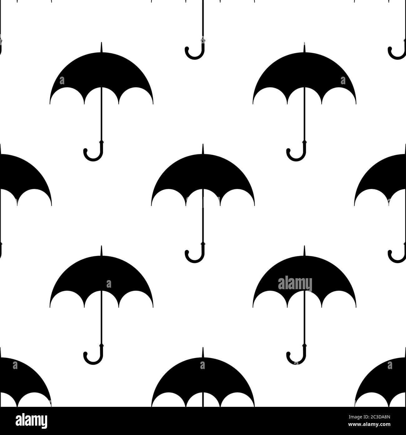 Umbrella Icon Seamless Pattern Vector Art Illustration Stock Vector ...