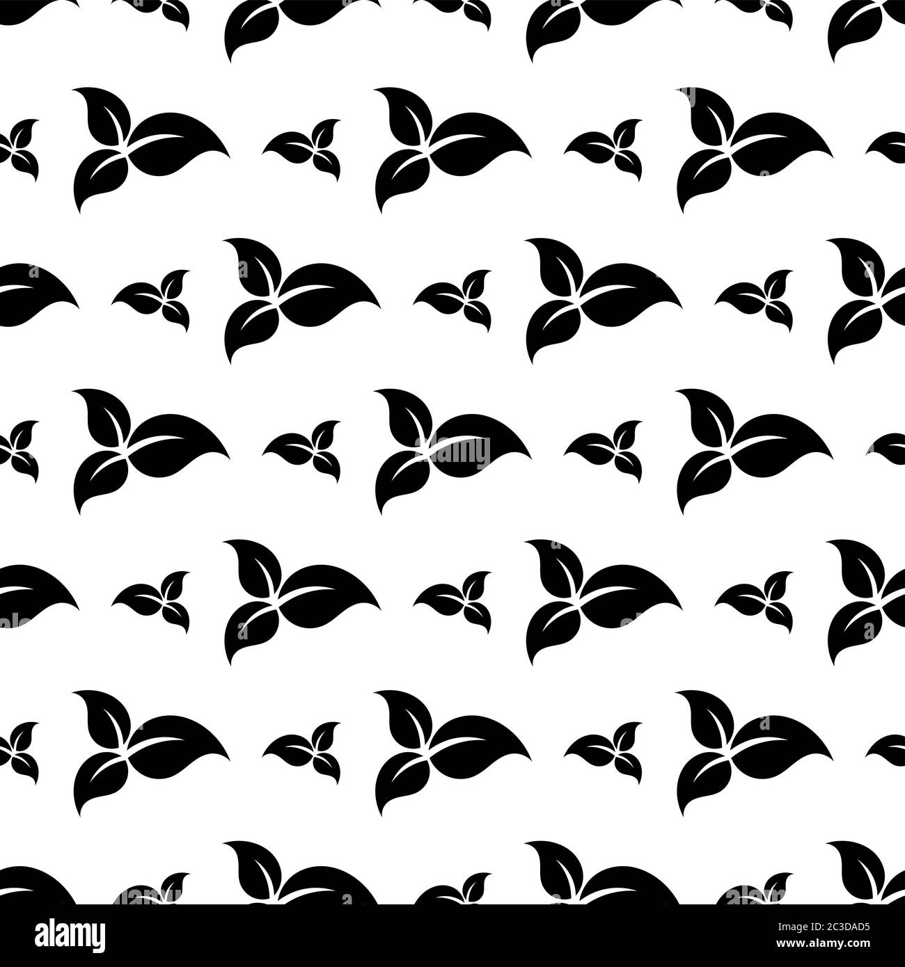Leaf Icon Seamless Pattern Vector Art Illustration Stock Vector Image ...