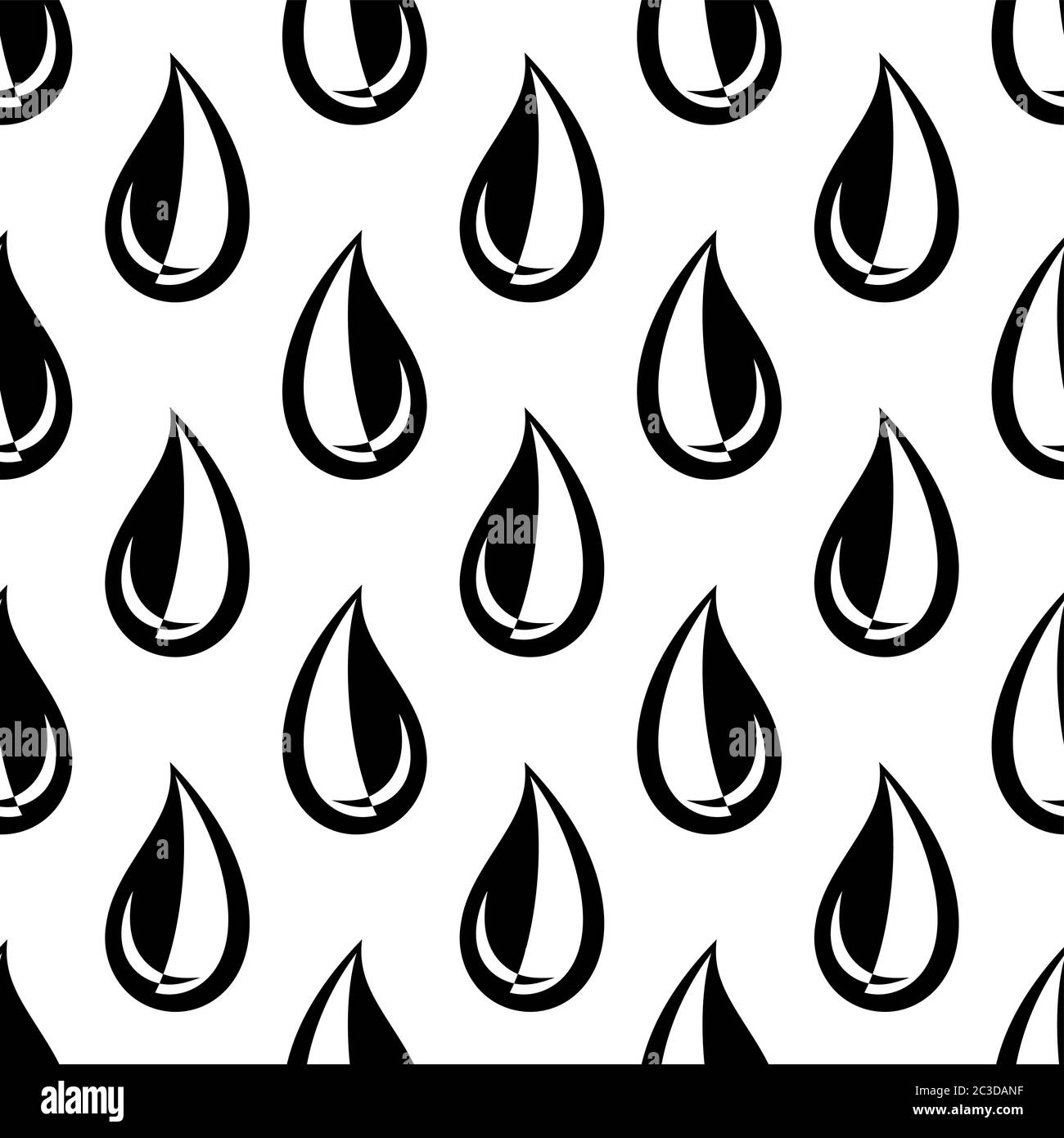 Drop Icon Seamless Pattern Vector Art Illustration Stock Vector Image ...