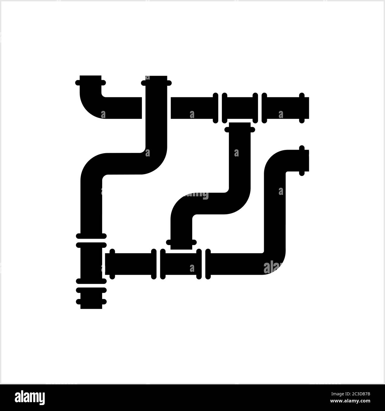 Pipe Icon, Pipe Fitting Icon, Water, Gas, Oil Pipeline, Plumbing Work  Vector Art Illustration Stock Vector Image & Art - Alamy
