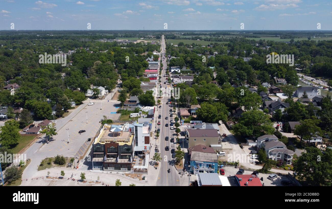 Grand Bend Ontario Aerial Strip 2020 Stock Photo Alamy