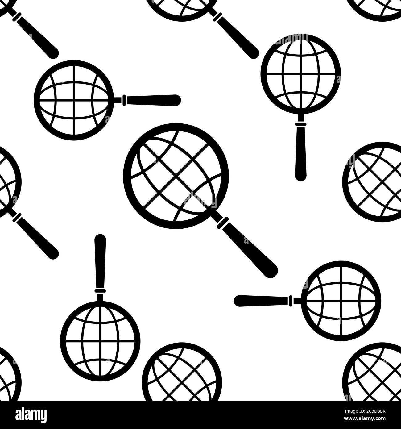 Global Search Icon Seamless Pattern Vector Art Illustration Stock ...