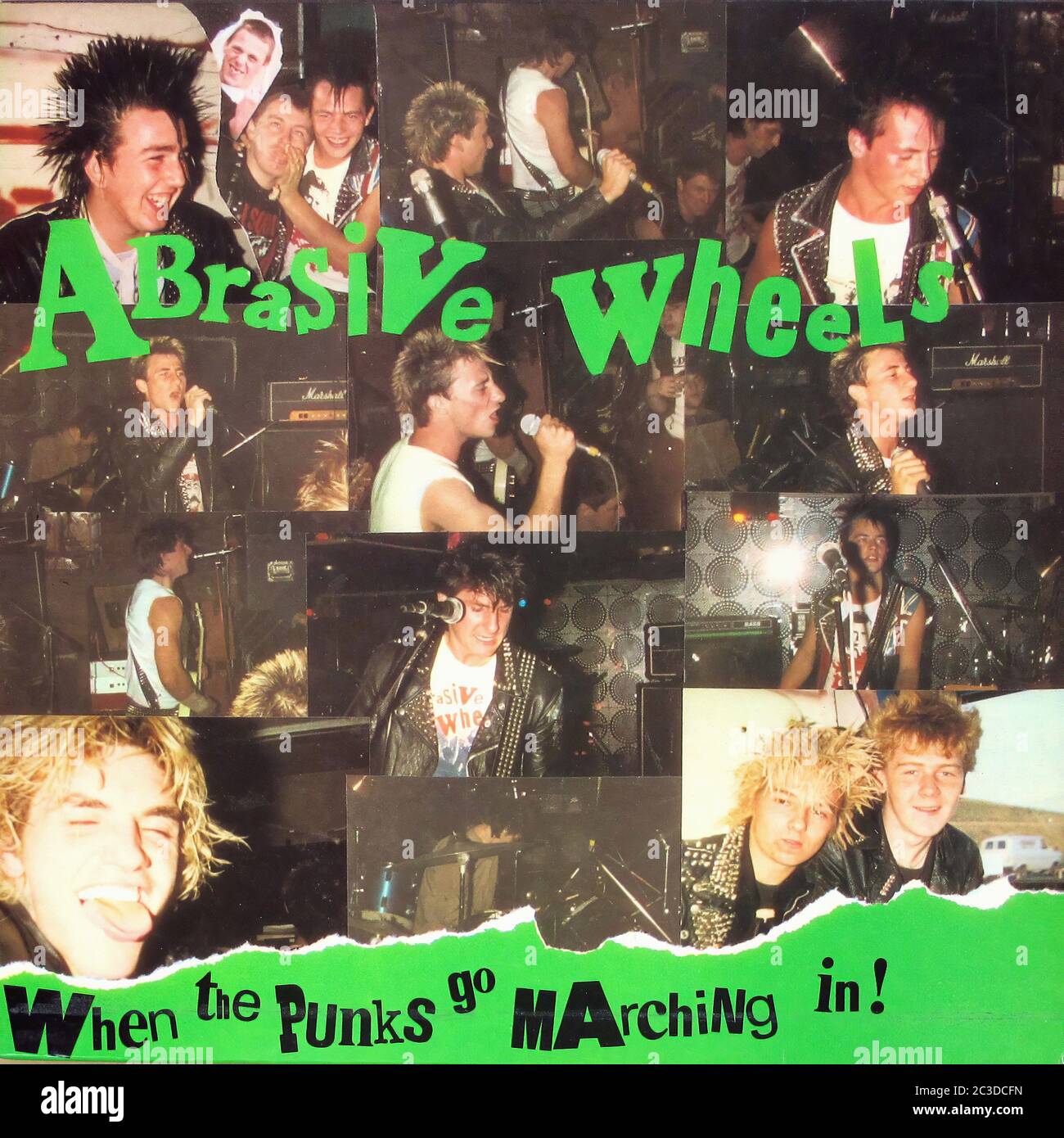 ABRASIVE WHEELS WHEN THE PUNKS GO MARCHING IN ORIG RIOT CITY Vintage 12'' LP vinyl Cover Stock