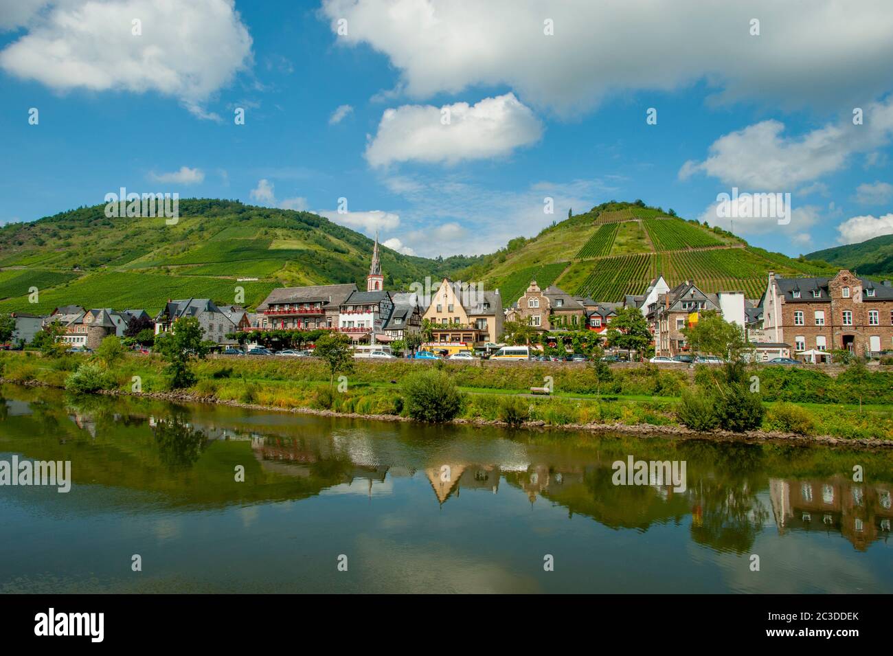 Ediger Germany View of the small village of Ediger on the Mosel River in Germany Stock ...