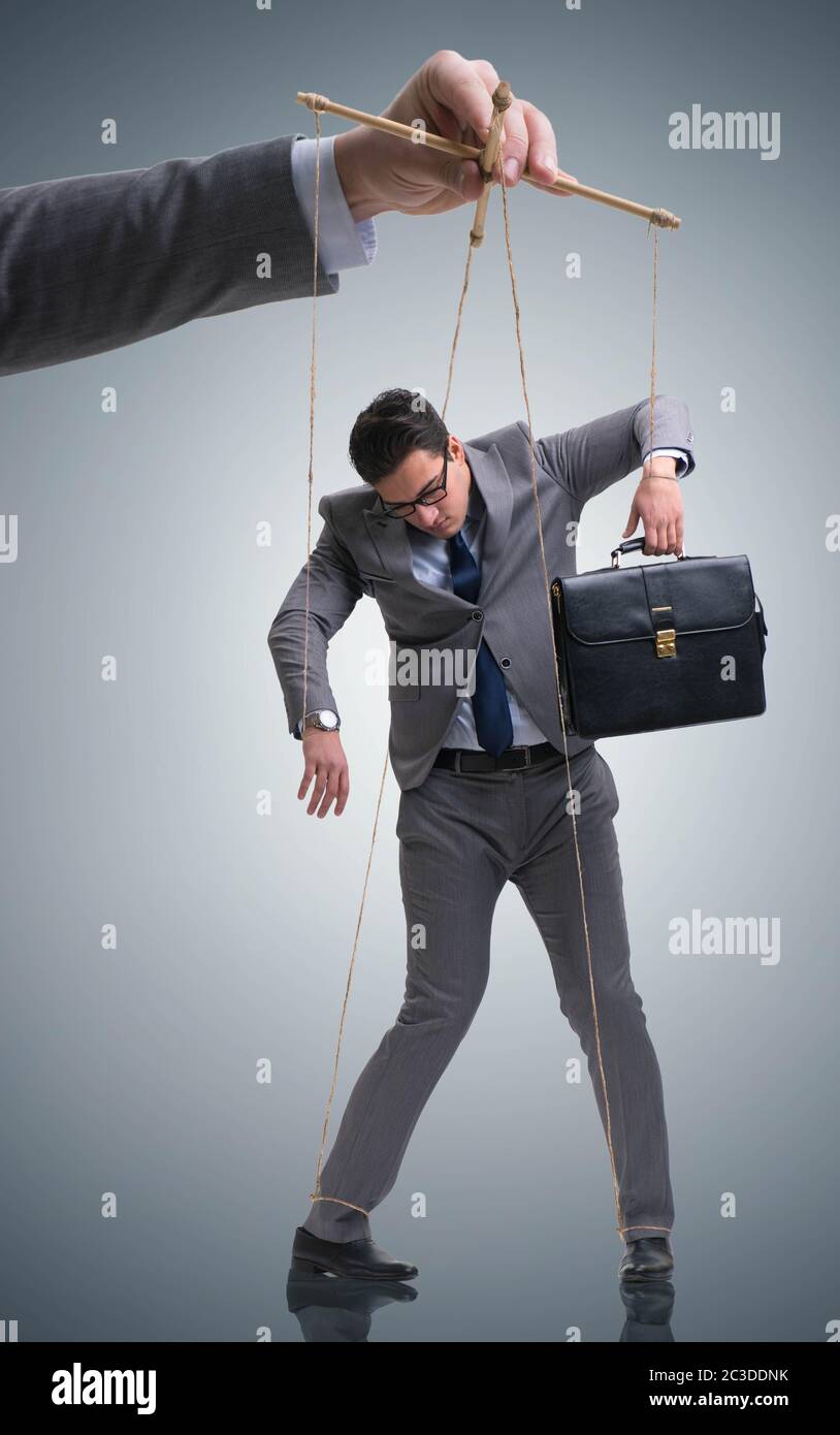Puppeteer and Puppet Business Stock Photo - Image of domination, male:  39396652