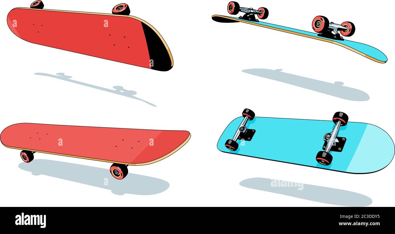 Bottom view of skateboard Cut Out Stock Images & Pictures - Alamy