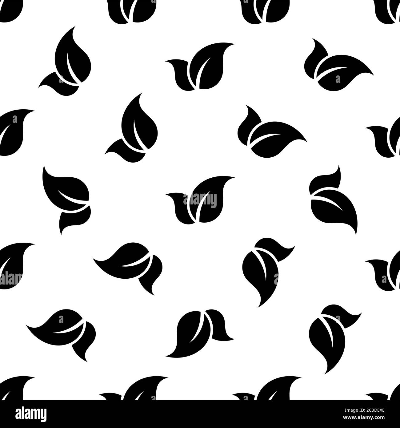 Leaf Icon Seamless Pattern Vector Art Illustration Stock Vector Image ...