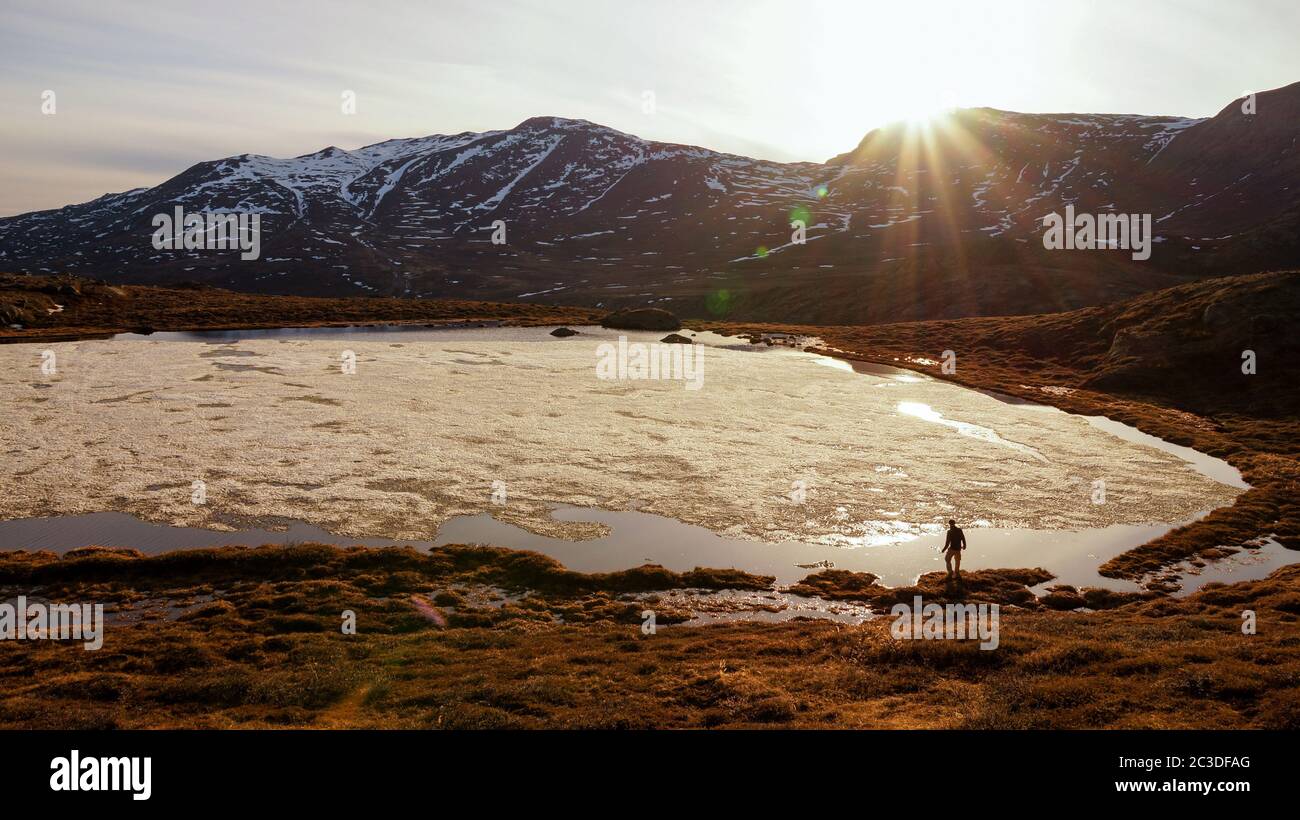 Hiking on the Arctic Circle Trail in Greenland Stock Photo - Alamy