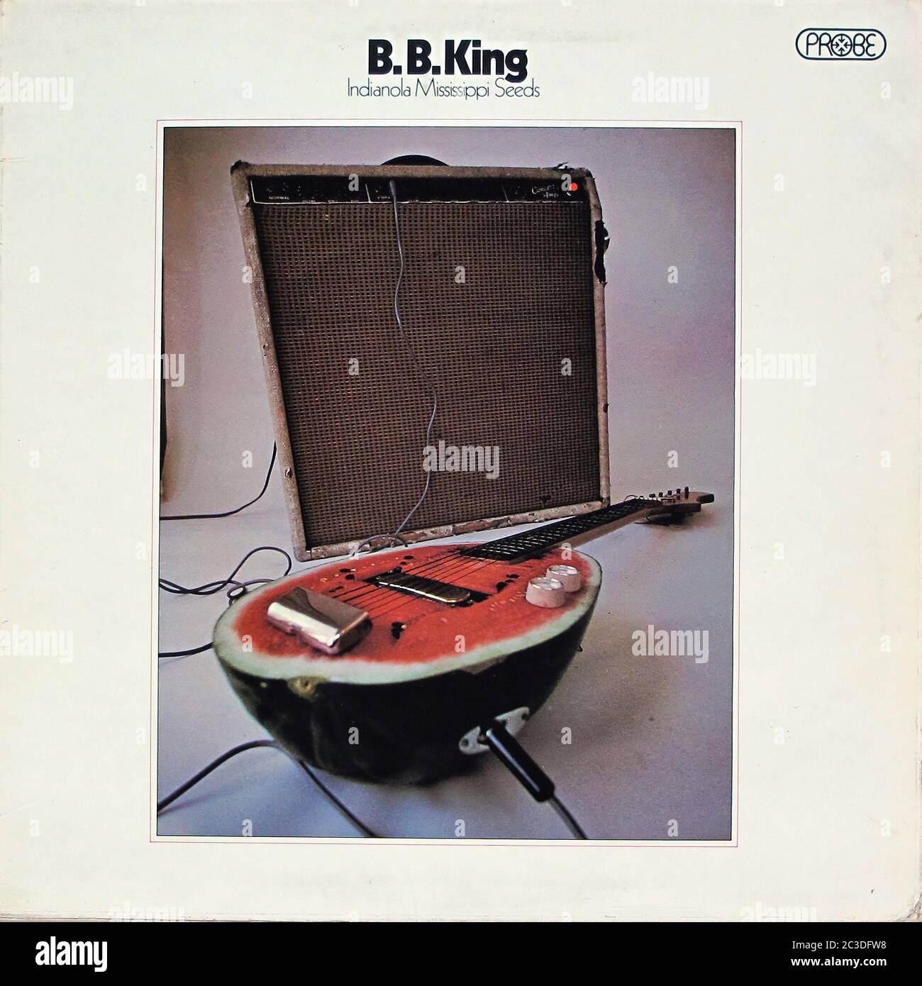 B.B. KING INDIANOLA MISSISSIPPI SEEDS    - Vintage 12'' LP vinyl Cover Stock Photo