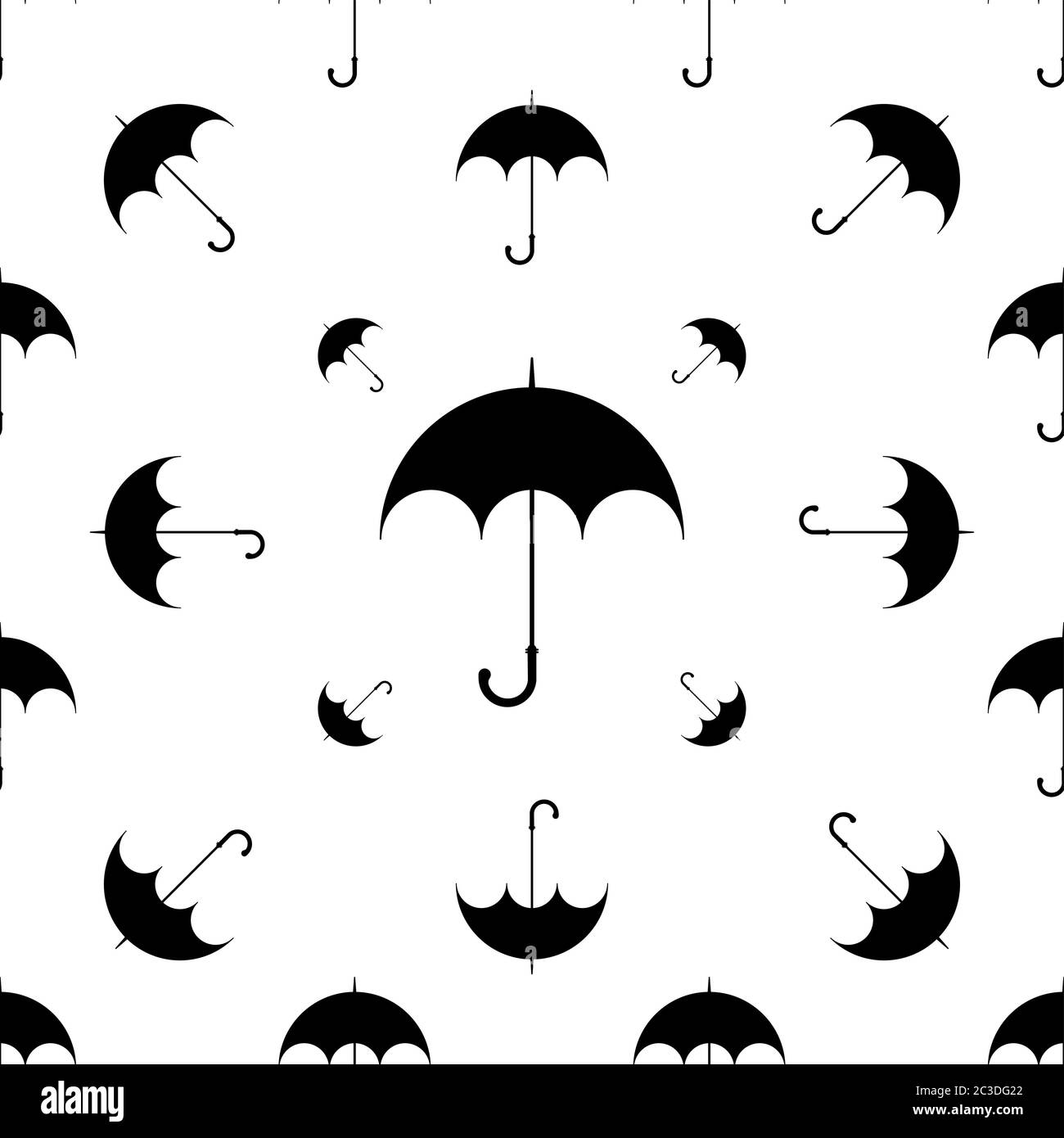 Umbrella Icon Seamless Pattern Vector Art Illustration Stock Vector ...