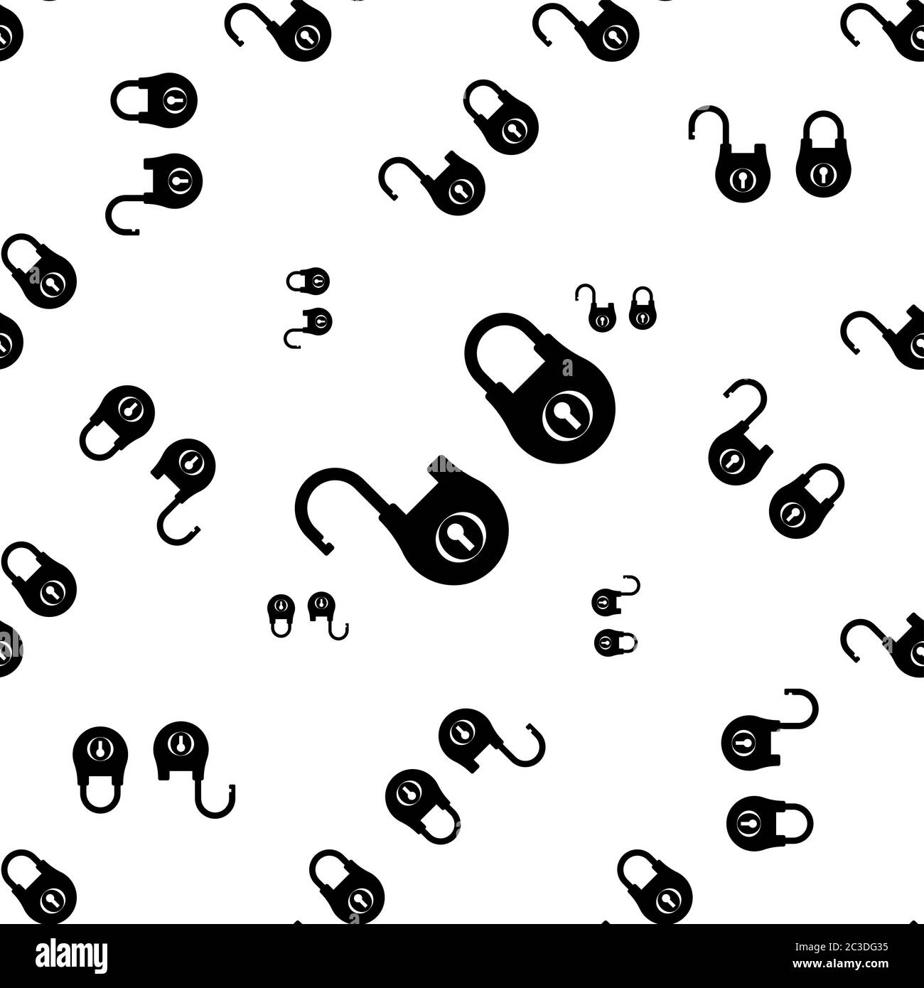 Lock Icon, Security Lock Seamless Pattern Vector Art Illustration Stock ...