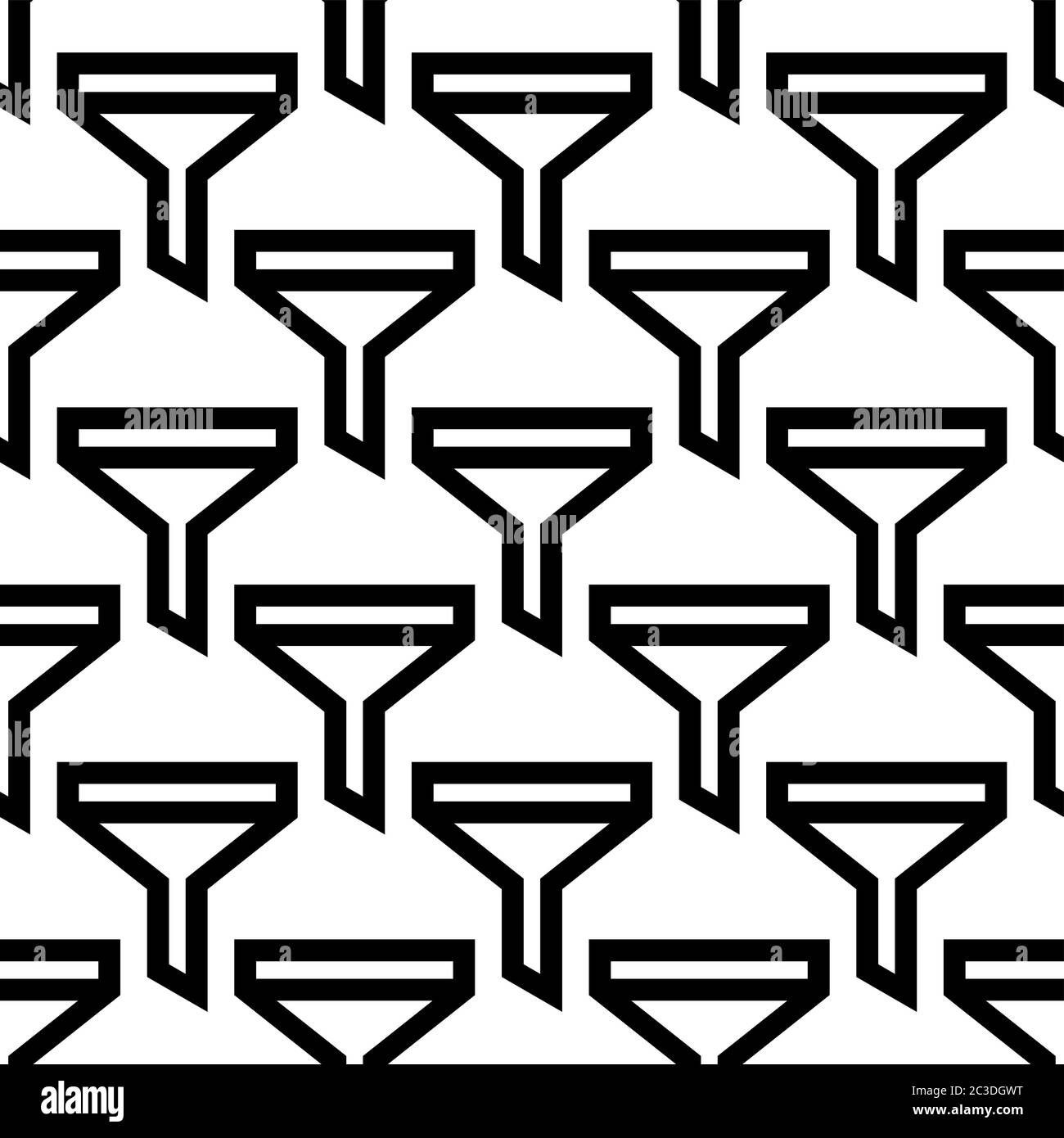 Filter Icon Seamless Pattern, Add Apply Remove Sort Various Task Filter