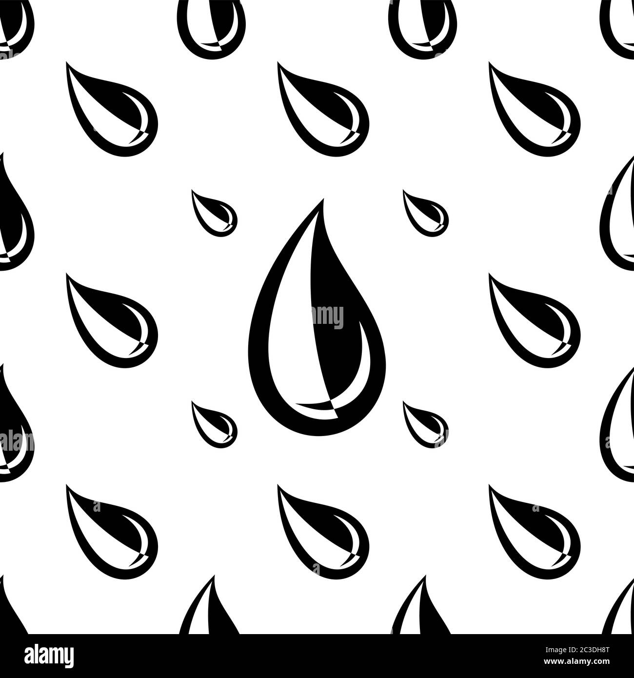 Drop Icon Seamless Pattern Vector Art Illustration Stock Vector Image ...