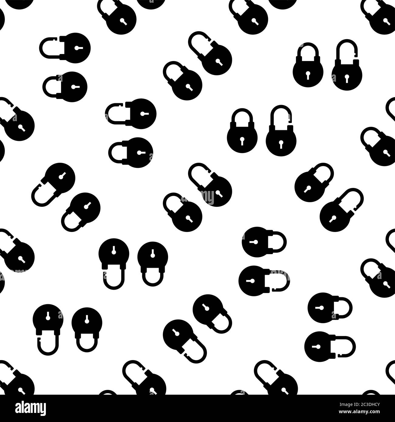 Lock Icon, Security Lock Seamless Pattern Vector Art Illustration Stock ...