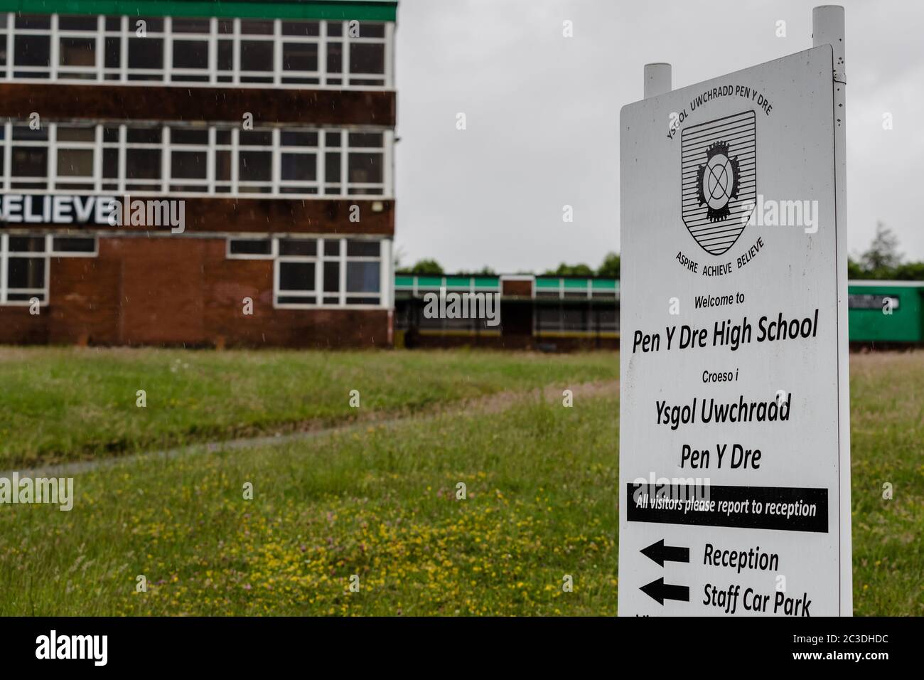 EXCLUSIVE” MERTHYR TYDFIL, WALES - 19 JUNE 2020: Pen-Y-Dre High School  prepares to welcome back its students on the 29th of June during the  coronavirus pandemic. Photo Credit: John Smith/Alamy Live News