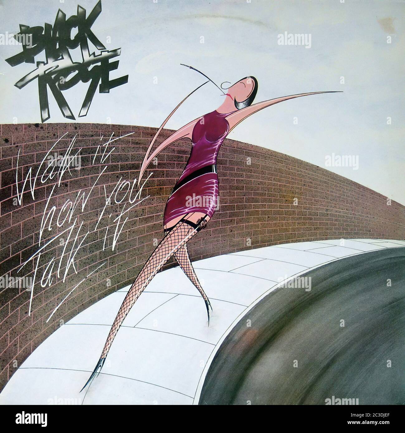 Black Rose Walk It How You Talk It NWOBHM  - Vintage 12'' vinyl LP Cover Stock Photo