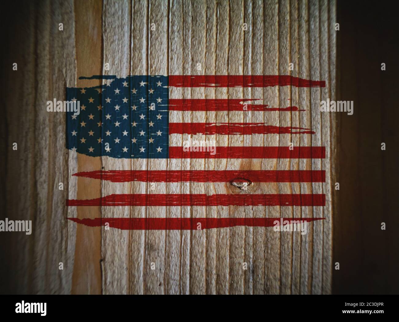 Map of USA on wooden background, grunge 3D illustration Stock Photo - Alamy