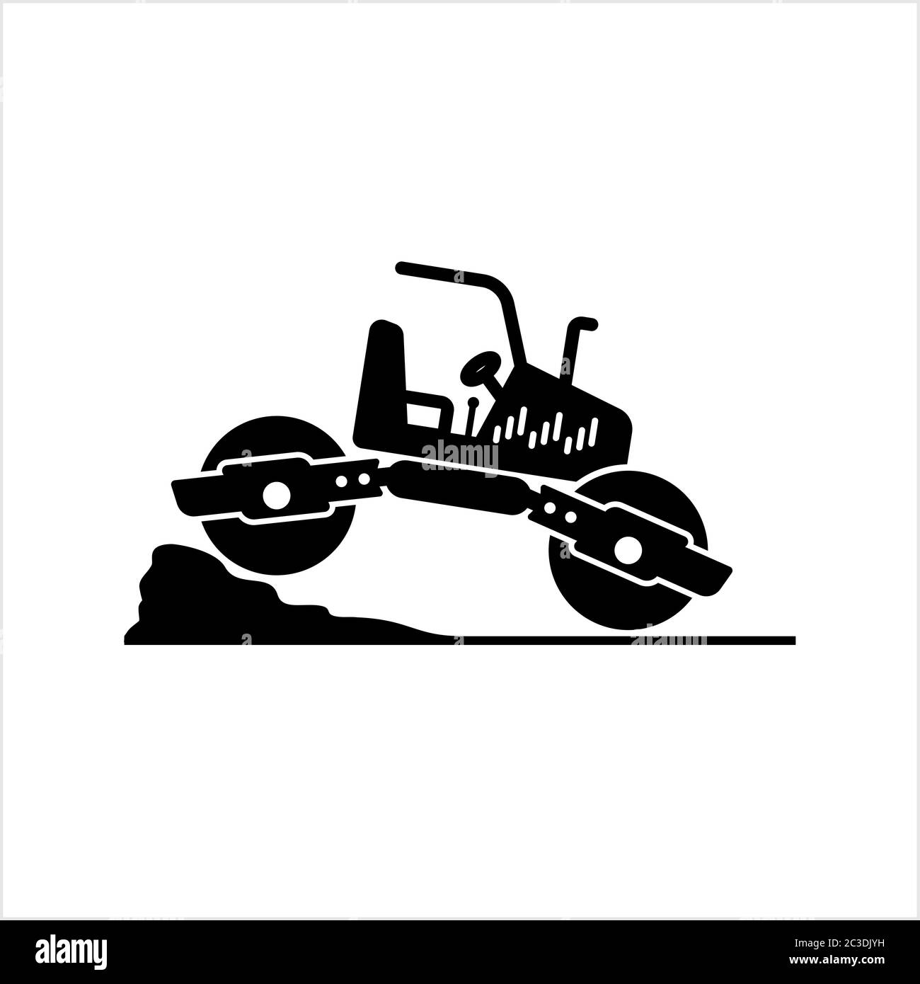 Road Roller Icon, Construction Vehicle Icon Vector Art Illustration ...
