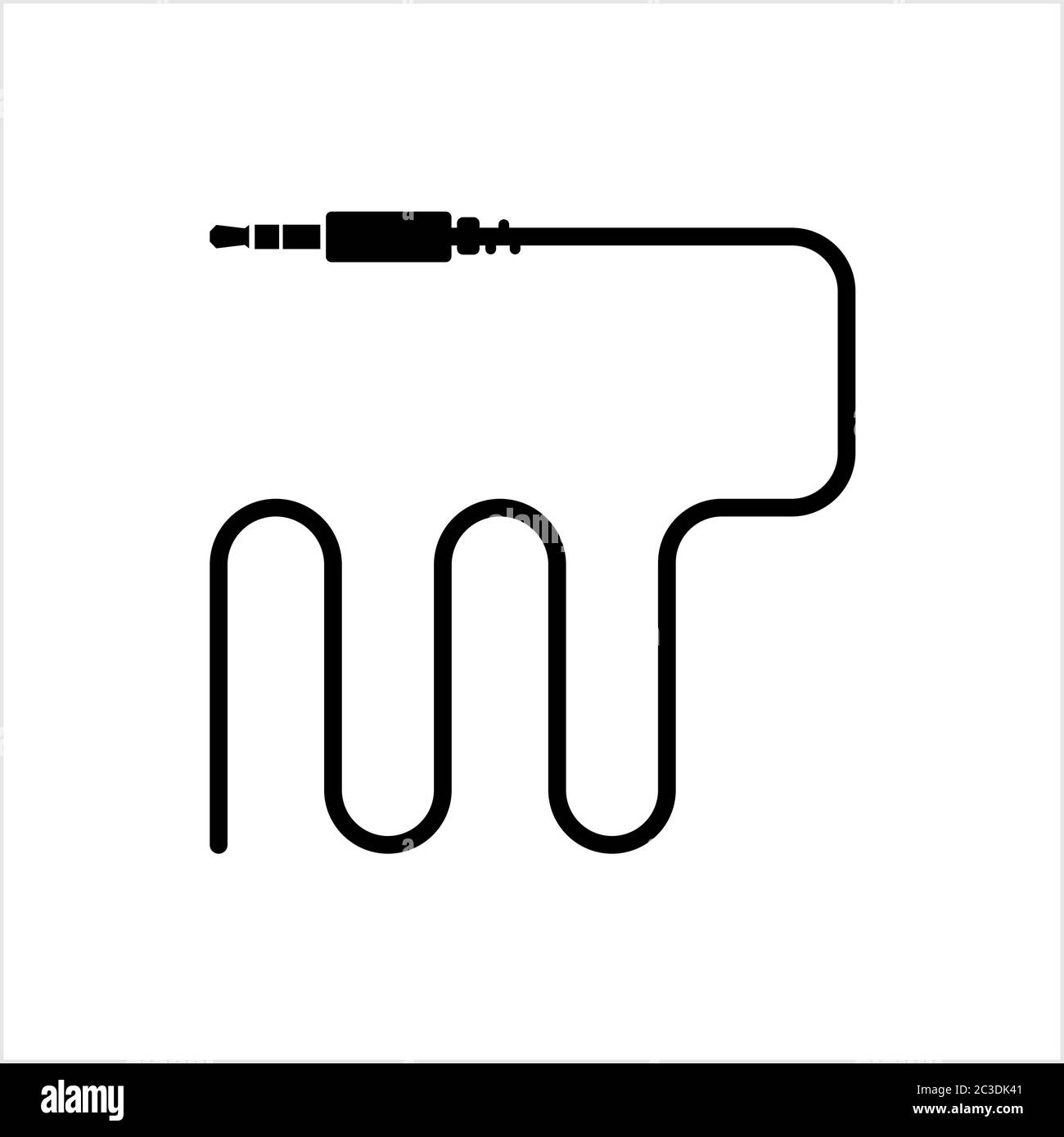 Jack isolated white plug black male Stock Vector Images - Alamy