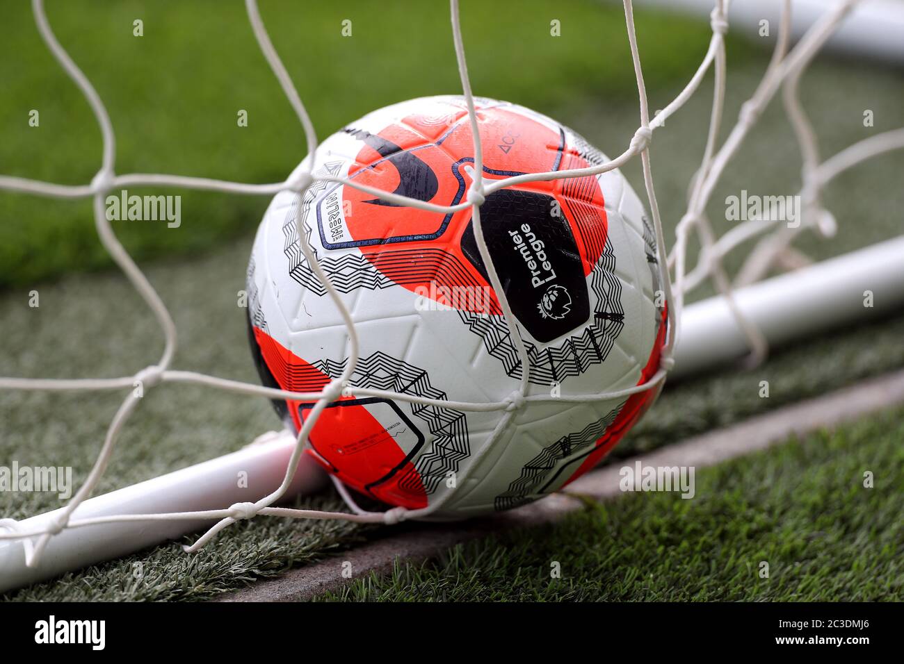 Nike Merlin match ball in the net during the Premier League match at Carrow  Road, Norwich Stock Photo - Alamy