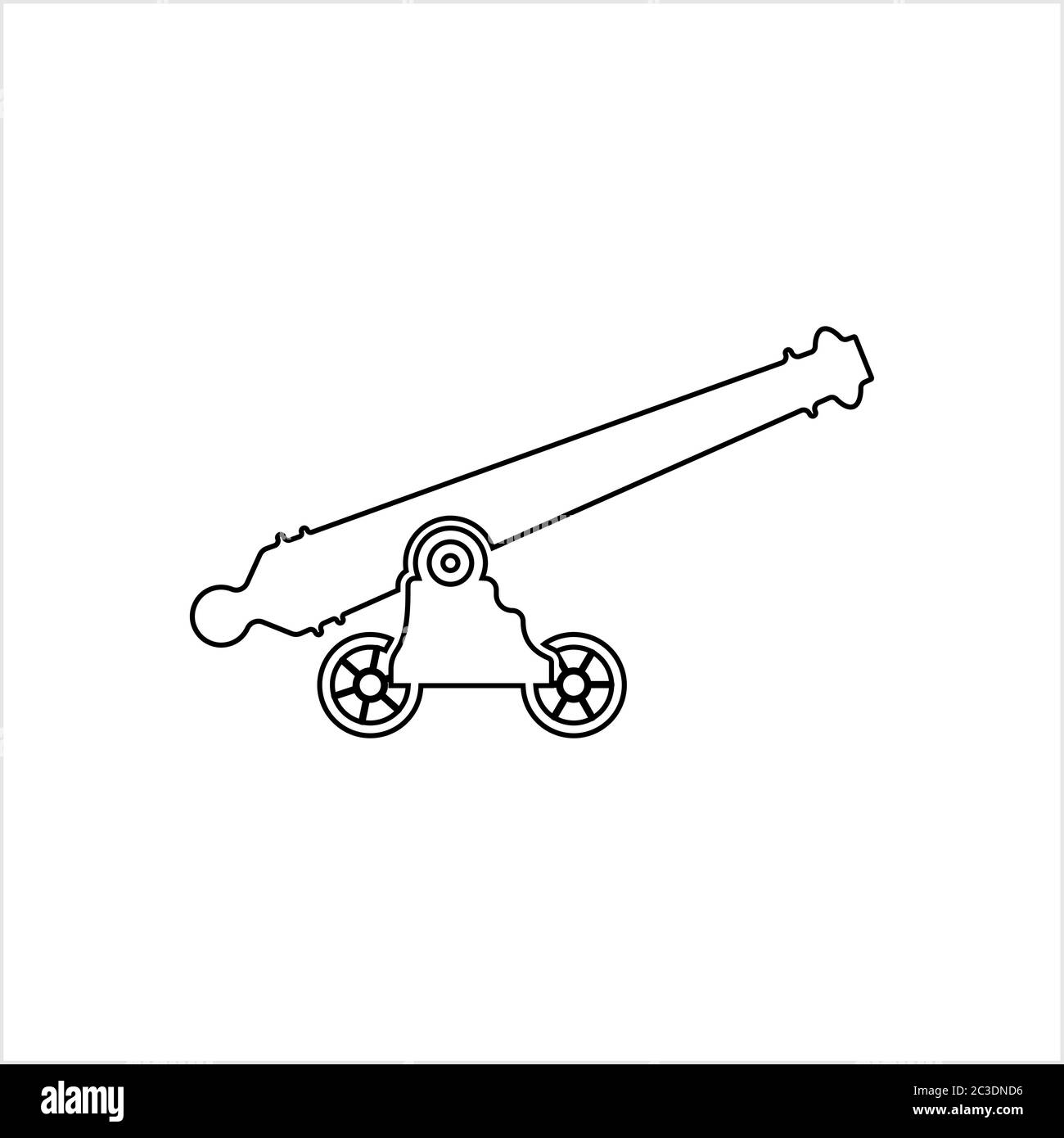 Cannon Icon, Weapon Icon, Old Style Vector Art Illustration Stock ...