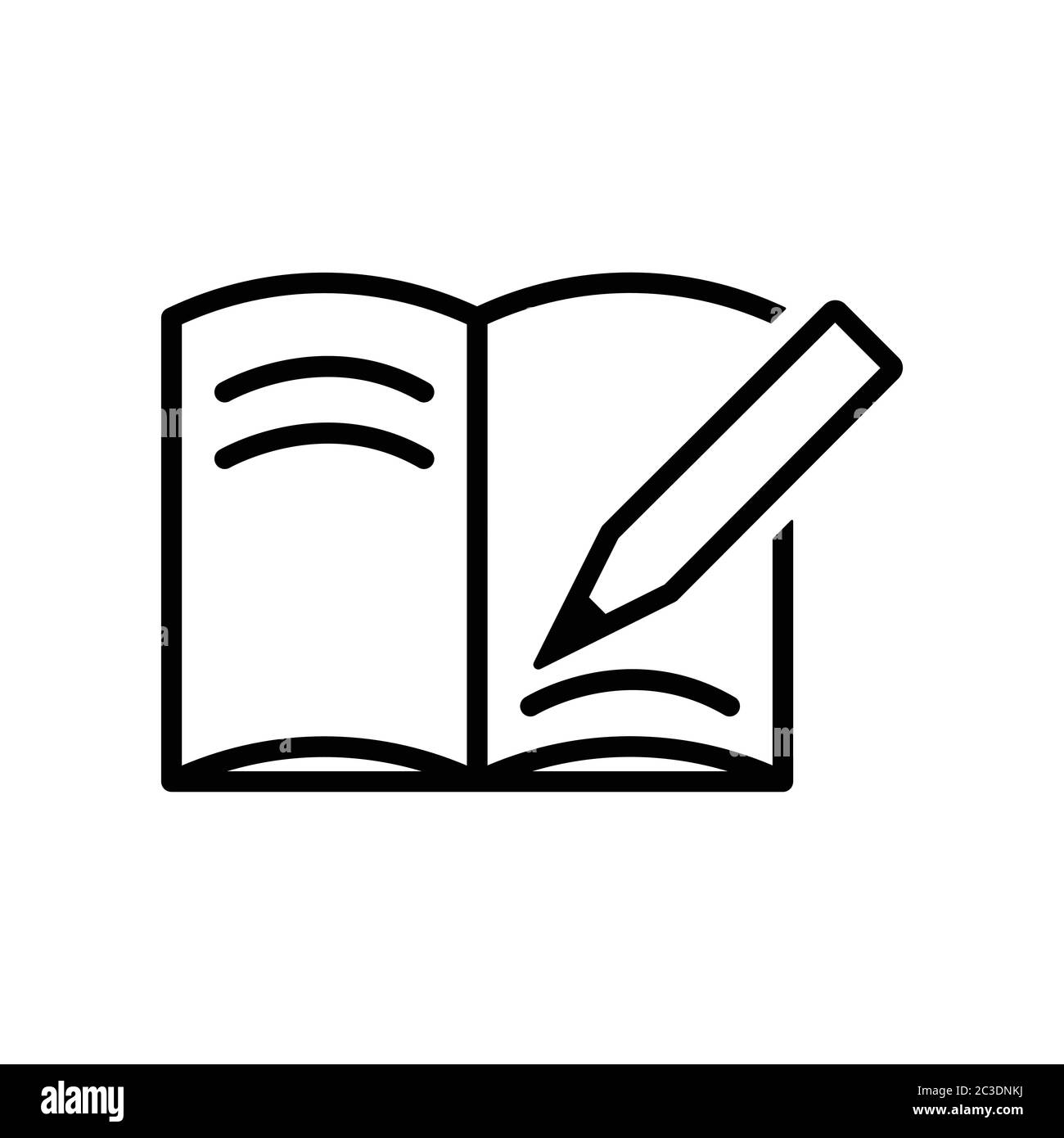 Symbolic sketch of open book Royalty Free Vector Image