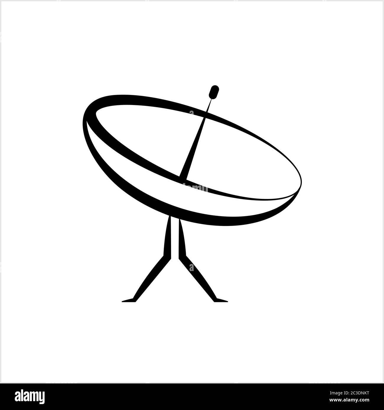 Satellite Dish Icon Vector Art Illustration Stock Vector