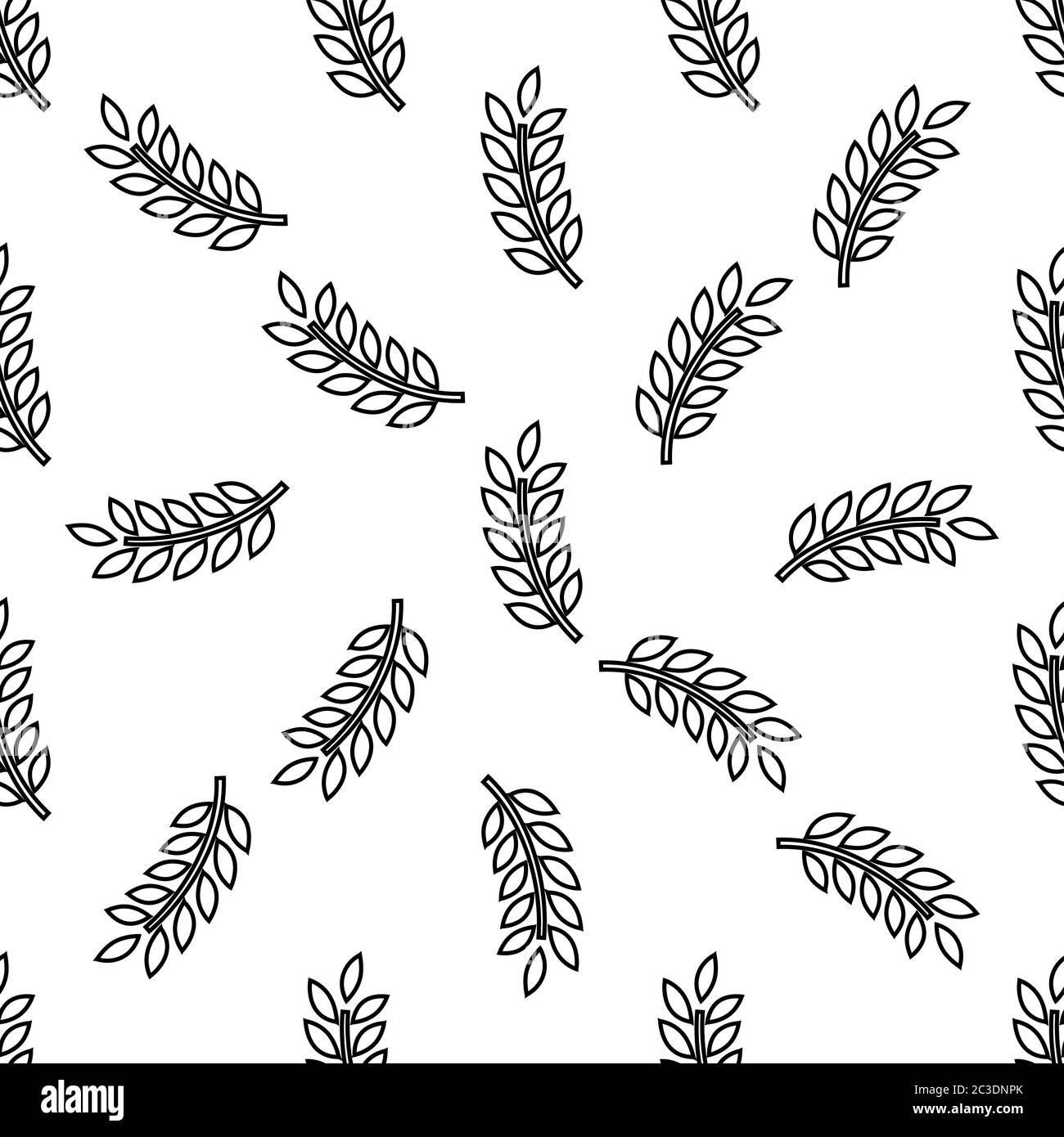 Wheat Ear Spica Icon Seamless Pattern Vector Art Illustration Stock ...
