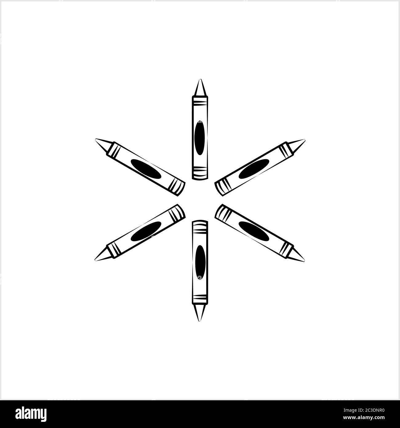 Crayon Icon, Drawing Crayon Vector Art Illustration Stock Vector Image