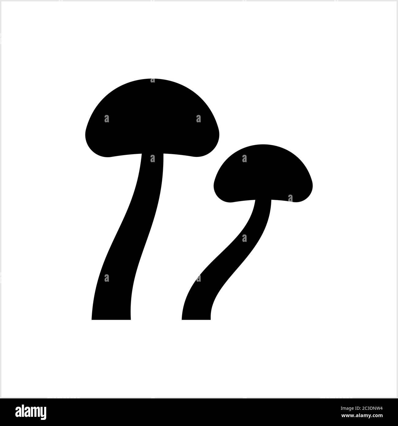 Mushroom Icon, Mushroom With Cap And Stipe Vector Art Illustration Stock Vector