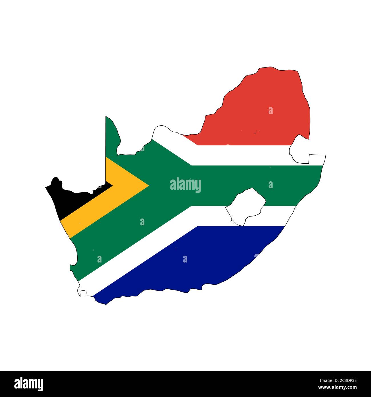 south africa map flag design vector illustration Stock Vector Image ...