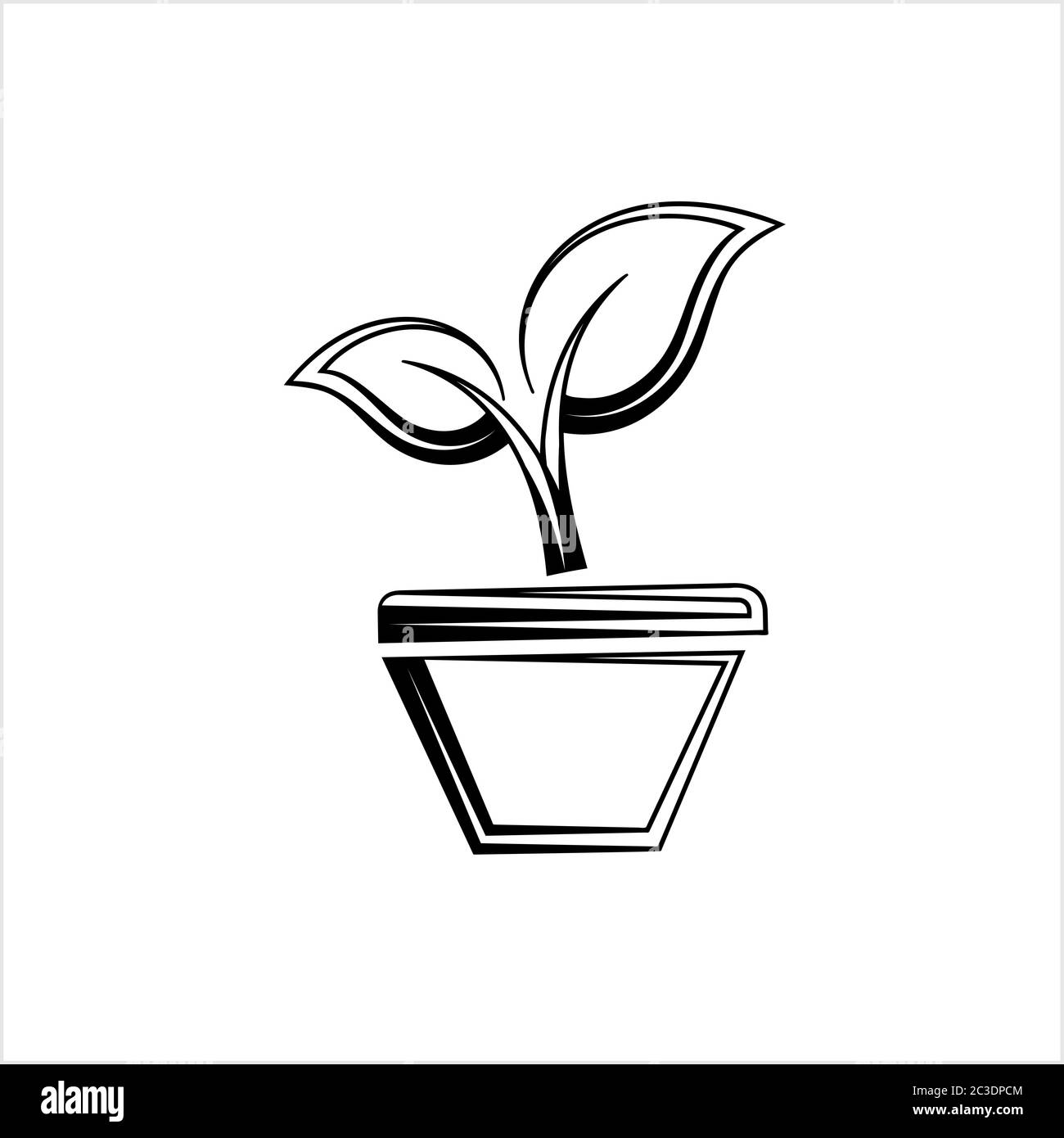 Plant Pot Icon Vector Art Illustration Stock Vector Image & Art - Alamy