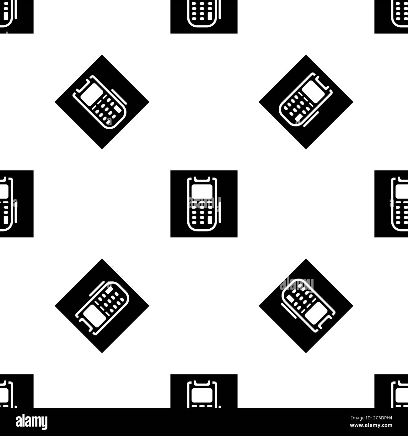 Pos Terminal Icon Seamless Pattern Vector Art Illustration Stock Vector ...