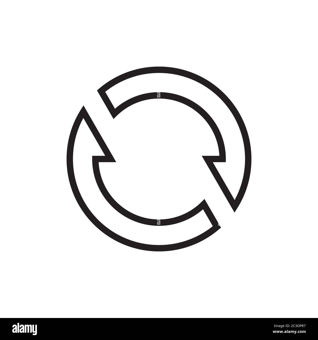 sync lines icon symbol vector on white background Stock Vector Image