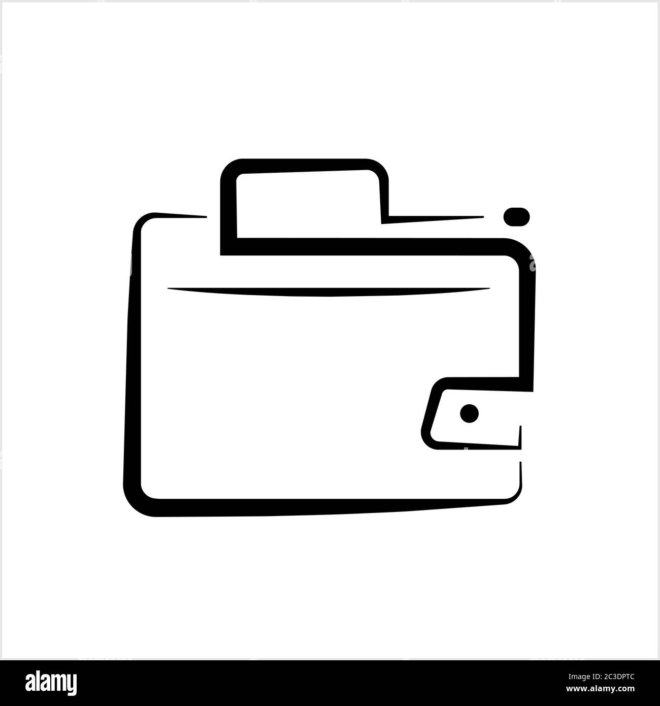 Wallet Icon, Purse Creative Design Vector Art Illustration Stock Vector