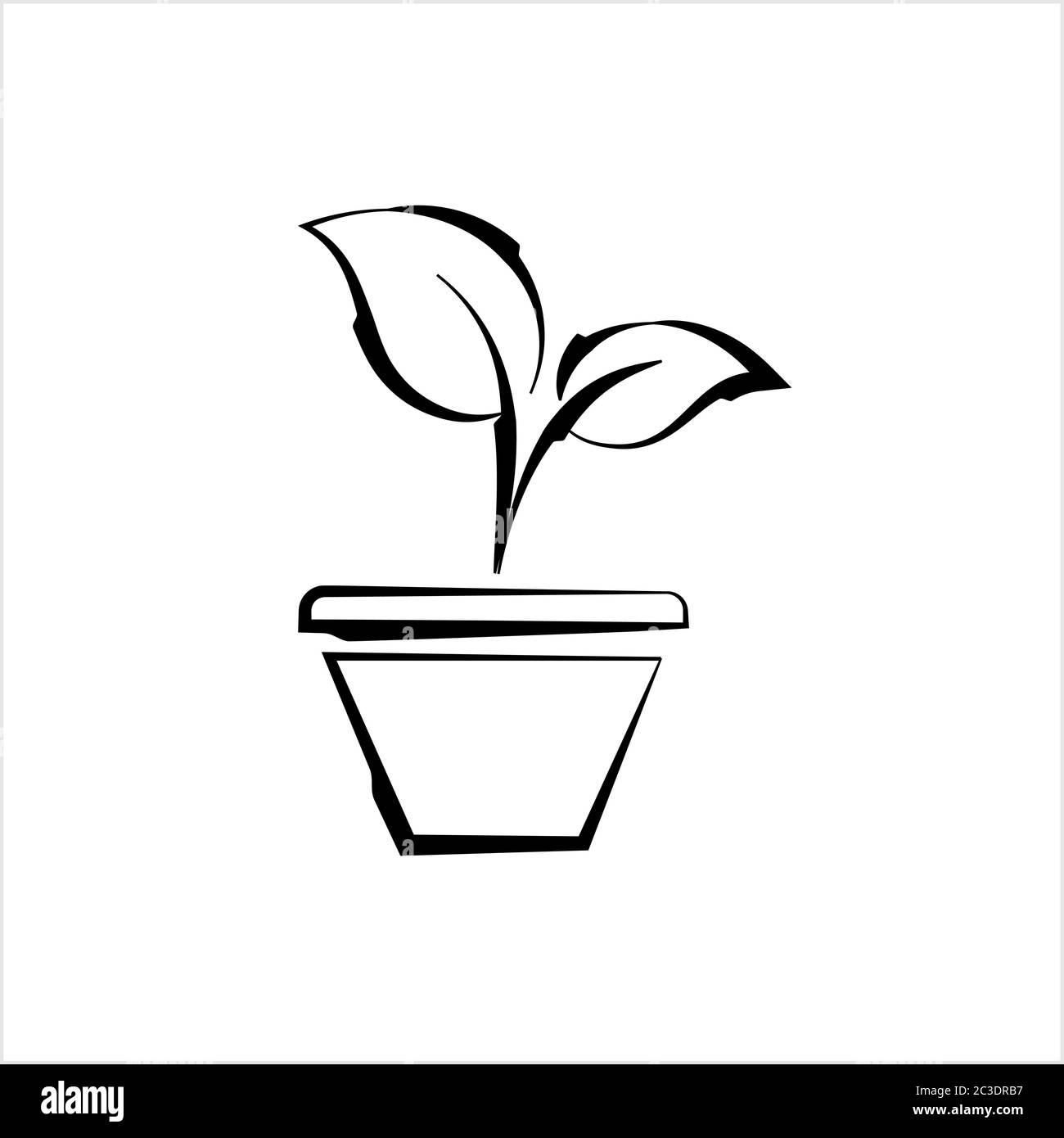 Plant Pot Icon Vector Art Illustration Stock Vector Image & Art - Alamy