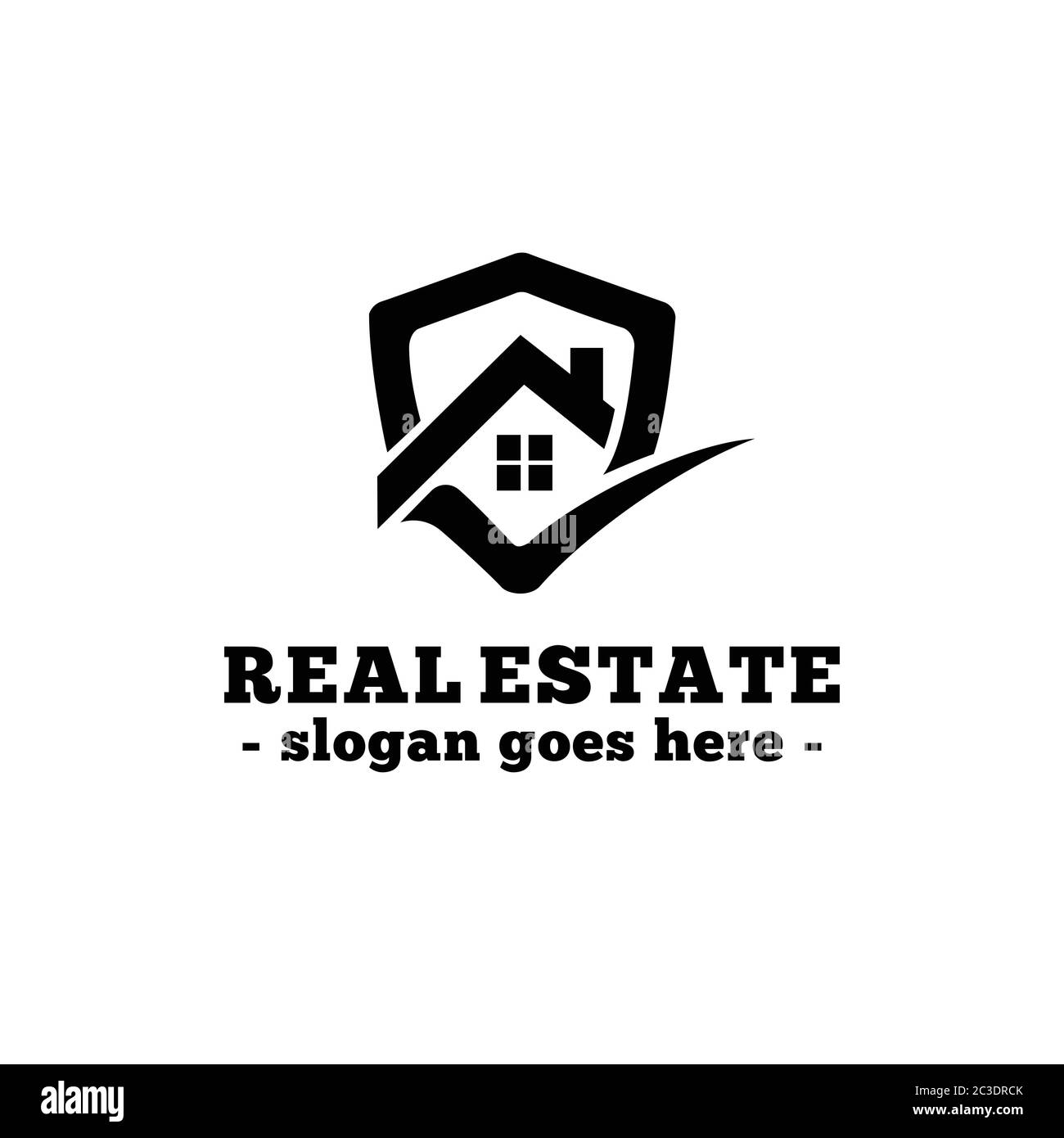 Real estate design template. House logo design. Vector and illustration