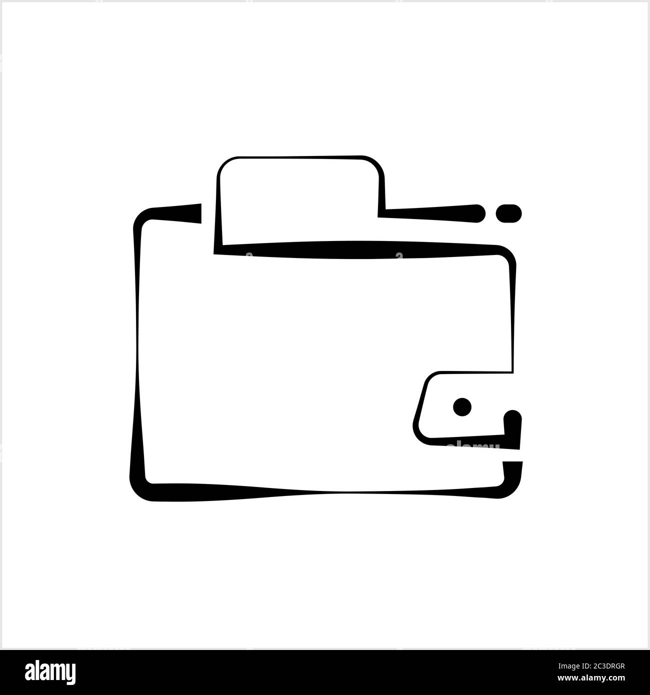 Wallet Icon, Purse Creative Design Vector Art Illustration Stock Vector