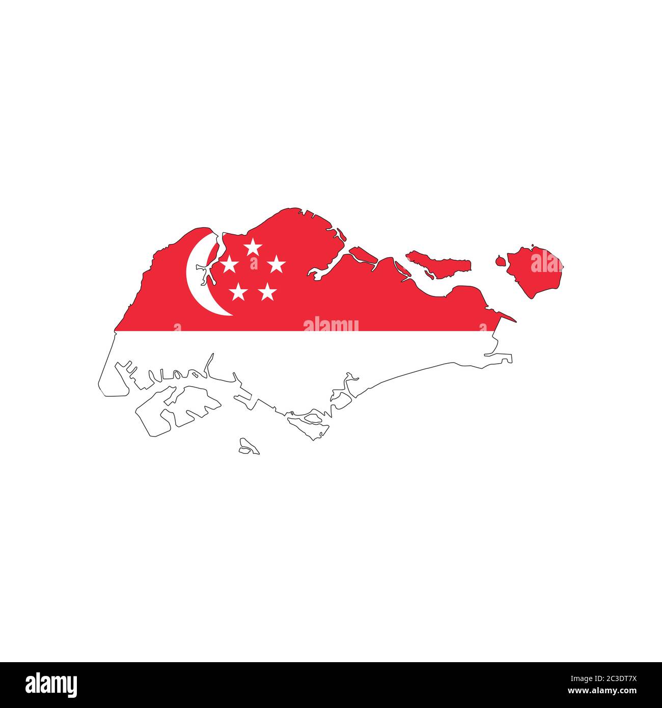 singapore map flag design vector illustration Stock Vector Image & Art