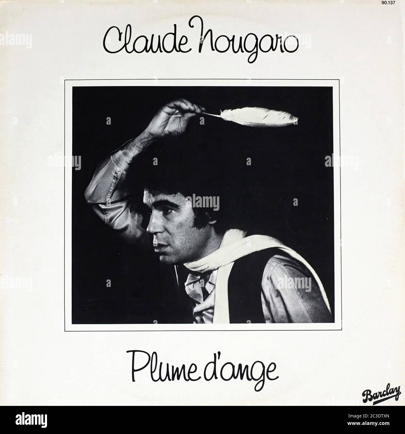 Claude Nougaro Plume D Ange Vintage 12 Lp Vinyl Cover Stock Photo Alamy